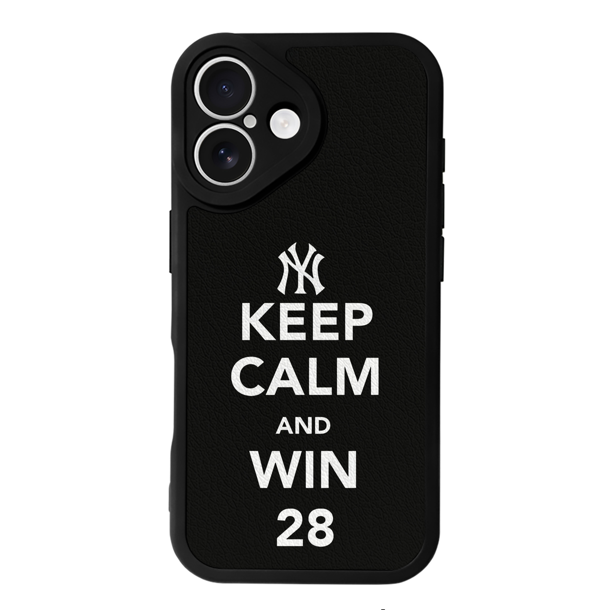 New York Yankees 47 IPhone 16 Silicone Leather Case – UV Print, Lambskin Texture – Perfect Fit, Wireless Charging Compatible, Scratch Resistant, Precise Cutouts – Stylish Protection For IPhone 16